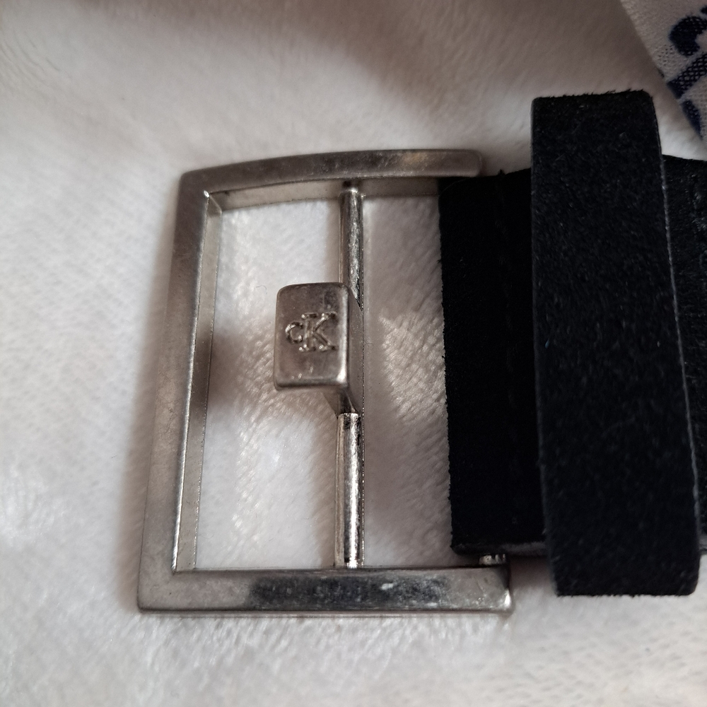 Calvin Klein Women's Black Suede Leather belt